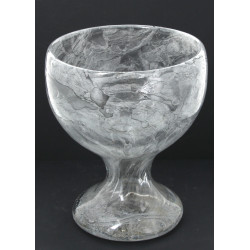 Coupe à fruits sur piédouche en verre bu