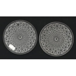 Paire de dessous de bouteille en verre m