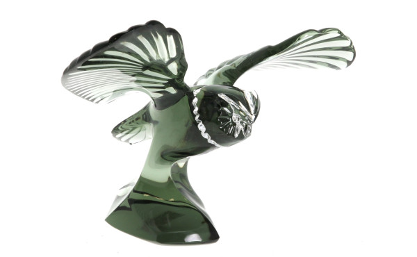 BAYEL - Chouette en cristal, H 13 x L 18