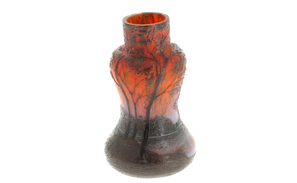 LEGRAS - Petit vase en verre multicouche