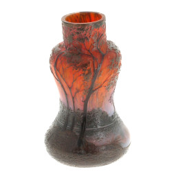 LEGRAS - Petit vase en verre multicouche