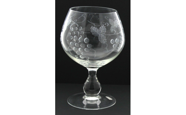 Rince-raisin en verre gravé, H 27 cm
