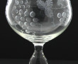 Rince-raisin en verre gravé, H 27 cm