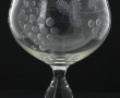Rince-raisin en verre gravé, H 27 cm