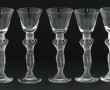 7 verres à pied dans le goût de LALIQUE,