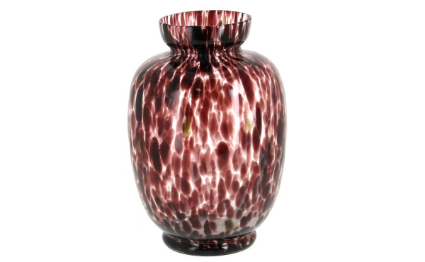 Vase en verre moucheté dans les tons vio