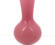 Vase en verre opalin rose et blanc, col 