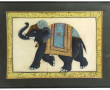 INDE (Xxème) "Eléphant", soie peinte, 34