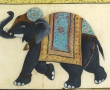 INDE (Xxème) "Eléphant", soie peinte, 34