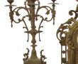 Garniture de cheminée en laiton comprena