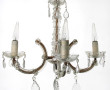 Suspension à 4 bras de lumière en verre 