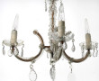 Suspension à 4 bras de lumière en verre 
