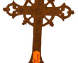 Croix en bois découpé datée manuscriteme