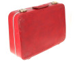 Petite valise vintage en cuir rouge Gers