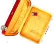 Petite valise vintage en cuir rouge Gers