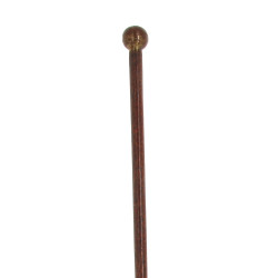 Canne en palmier, pommeau boule en métal
