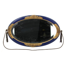 Miroir de forme ovale, circa 1925, à déc
