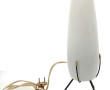 Lampe à poser années 60 en verre blanc e