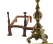 Paire de chenets anciens en bronze