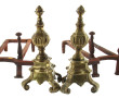 Paire de chenets anciens en bronze