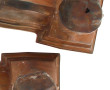 Paire de chenets anciens à décor d'un bu