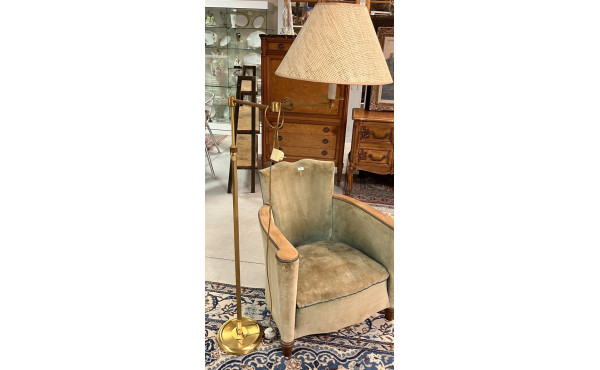 Lampadaire veilleuse articulé en laiton,