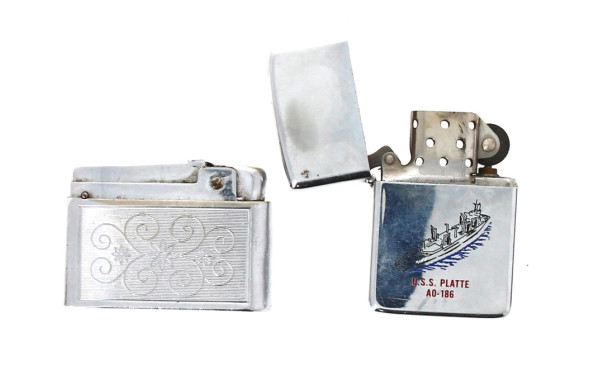 ZIPPO marqué USS PLATTE AO-186 (H II) + 