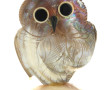 Vase hibou en nacre, H 16 cm