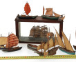 Lot de 7 petites maquettes de bateaux vi
