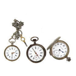 Lot de 3 montres gousset: J. Franck Genè