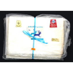 FLEUR BLEUE - Lot de 2 draps à bourdon n