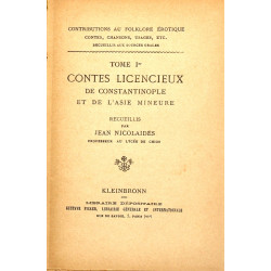 EROTISME - CONTES LICENCIEUX - 2 livres 