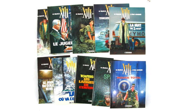 XIII - Lot de 10 BD rigides du n°1 à 9 +