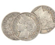 3 p. 1 fr CERES 1887, 1894, 1895 poids 