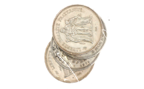 4 p. 50 fr argent poids 120,1 grs