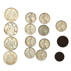 Lot de pièces en argent : 4 pièces de 10