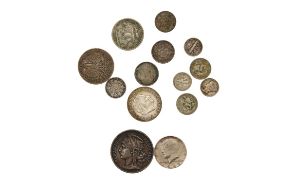 Lot de monnaies en argent différents pay