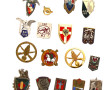 17 insignes de l'armée francaises tous c