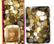 2 boites métalliques bien garnie de monn