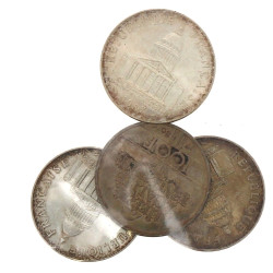 4 p. 100 fr argent 1983 et 1986 poids 60