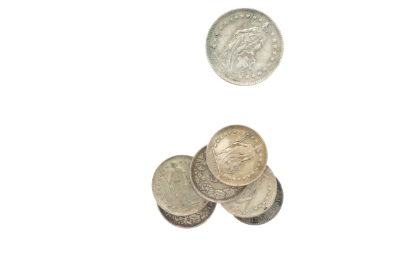 SUISSE - 1 p . 1 fr + 6 p. 50 cts poids