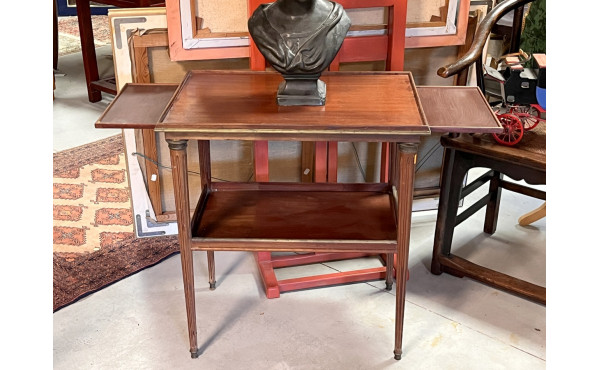 Table desserte en acajou et laiton, styl