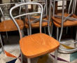 Lot de 6 chaises modernes en métal laqué
