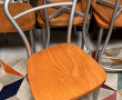 Lot de 6 chaises modernes en métal laqué