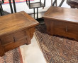 Paire de chevets en bois exotique ouvran