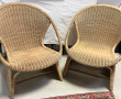 Paire de fauteuils en rotin