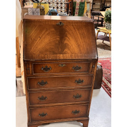 Petit bureau de pente en placage d'acajo