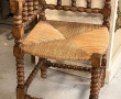Fauteuil coin de feu en bois tourné, fon