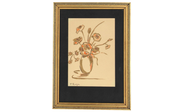 Paule ROZIER "Bouquet de fleurs", techni