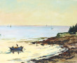 René AUBERT (1894-1977) "Plage en Finist